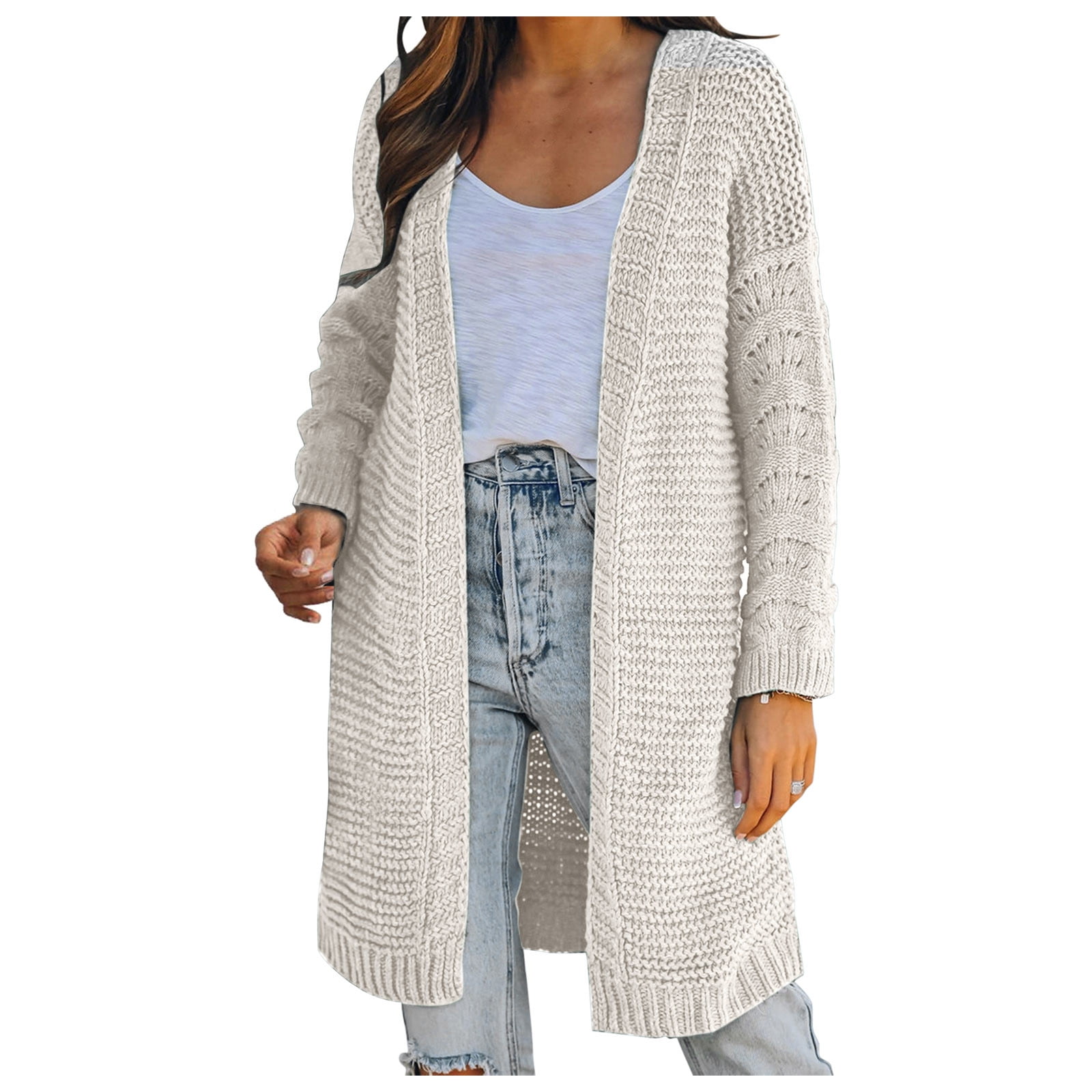 NIEWTR Cardigans For Women Oversized Cardigan Open Front Lantern Sleeve ...