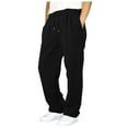 thumbnail image 1 of NIEWTR Casual Pants For Mens Casual Joggers Pants Elastic Waist Drawstring Chino Jogging Sweatpants for Men (L,Z01-Black), 1 of 9