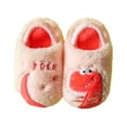 thumbnail image 1 of NIEWTR Child Casual Slippers Winter Warm Indoor Shoes For Toddler Soft Comfortable Cute Cartoon Design For Kids Slippers,Soft Plush Slippers Little Kid(A-Pink,9), 1 of 4