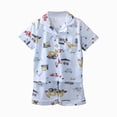 thumbnail image 1 of NIEWTR Children 2PC Loungewear Set Toddler Short Sleeve Round Neck Tee with Stretchy Shorts Breathable Pajamas for 2T 3T 4T 5T(A-Blue,2-3 Years), 1 of 5