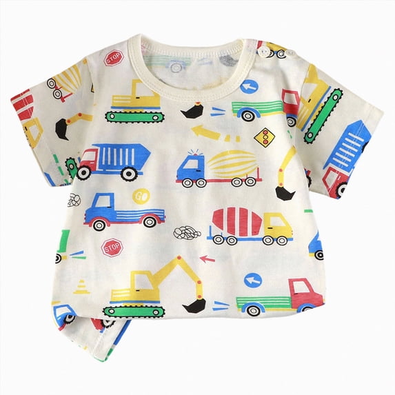 NIEWTR Children Soft T-Shirts Toddler Boys Short Sleeve Crewneck Basic Tees Casual Summer Tops 0-24M 2T 3T 4T 5T Comfortable Daily Vacation(A-Blue,5-6 Years)
