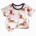 thumbnail image 1 of NIEWTR Children Soft T-Shirts Toddler Boys Short Sleeve Crewneck Basic Tees Casual Summer Tops 0-24M 2T 3T 4T 5T Comfortable Daily Vacation(A-White,7-8 Years), 1 of 5