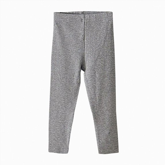 NIEWTR Children's Leggings Spring And Autumn New Baby Casual Elastic Pants for Girls Fit Pants Girls Athletic Leggings Kids Dance Workout Running Yoga Pants with Hidden Pocket(B-Grey,12-18 Months)