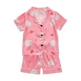 thumbnail image 1 of NIEWTR Children's Summer Cartoon Dinosaur Print Short Sleeved Elastic Shorts Two Piece Set Boys' Casual T Shirt Set Summer Pjs For 18-24 Months 2t 3t 4t 5t 6t Summer Pjs kids,12-18 Months, 1 of 4