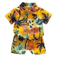 thumbnail image 1 of NIEWTR Children's Summer Cartoon Dinosaur Print Short Sleeved Elastic Shorts Two Piece Set Casual T Shirt Set 3 6 12 18 Months 2T Clothes Summer Pjs kids,5-6 Years, 1 of 4