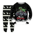 thumbnail image 1 of NIEWTR Childrens Christmas Set Little Boy Girls Christmas Pajamas Sets for Baby Boy Girls Christmas Snowman Sleepwear Long Sleeve Pajamas Set(2-3 Years,Black), 1 of 4