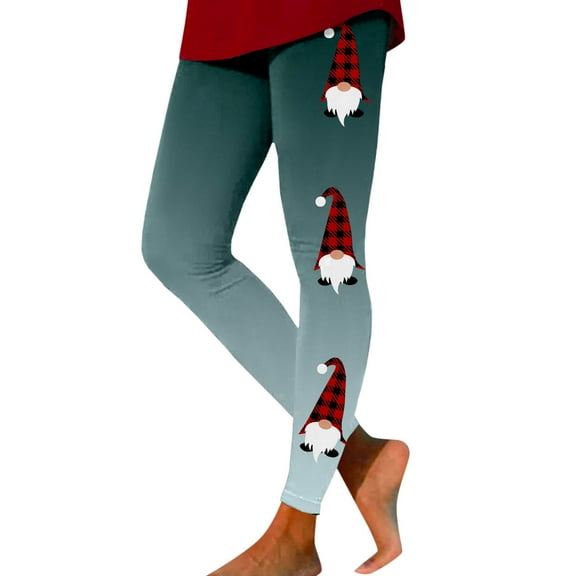 NIEWTR Christmas Leggings for Women- Stretch Casual Slim Fit Yoga Christmas Leggings(XL,Green)