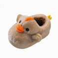 thumbnail image 1 of NIEWTR Cute Plush Chick Duck Slippers Toddler Boys Girls Warm Slippers Boots Kids Fuzzy Winter Indoor Bedroom Household Home Shoes, 1 of 7