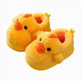 thumbnail image 1 of NIEWTR Cute Plush Chick Duck Slippers Toddler Boys Girls Warm Slippers Boots Kids Fuzzy Winter Indoor Bedroom Household Home Shoes, 1 of 7