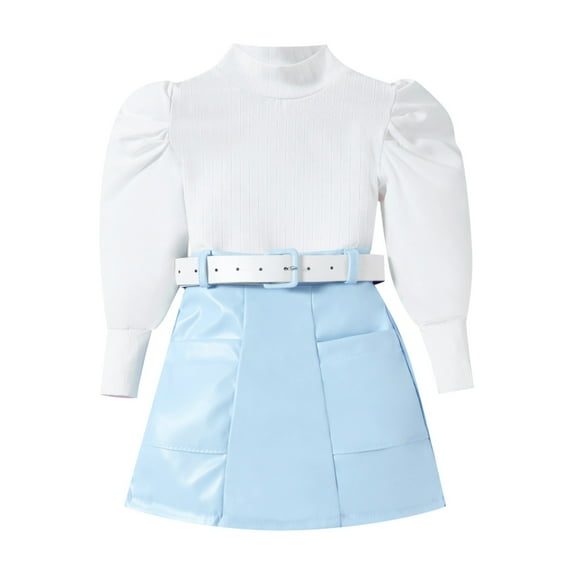 NIEWTR Fall Winter Toddler Baby Girl Outfits Letter Crewneck Sweatshirt Baby Pants or Skirt Sweatsuit Cute Baby Clothes for Girls