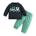 thumbnail image 1 of NIEWTR Fall Winter Toddler Boy Girl Outfits Letter Crewneck Sweatshirt Baby Pants Sweatsuit Cute Baby Clothes for Boys Fall Winter Outfit 12-18 Months Toddler Pullover, 12-18 Months, 1 of 8