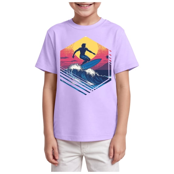 NIEWTR Fashion Boys Girls T Shirt Play School Athletic Shirt Cotton Solid Color Summer Tee Shirt Top SIZE 2-14 Years Cool Summer Shirt (2-3 Years,A92-Purple)