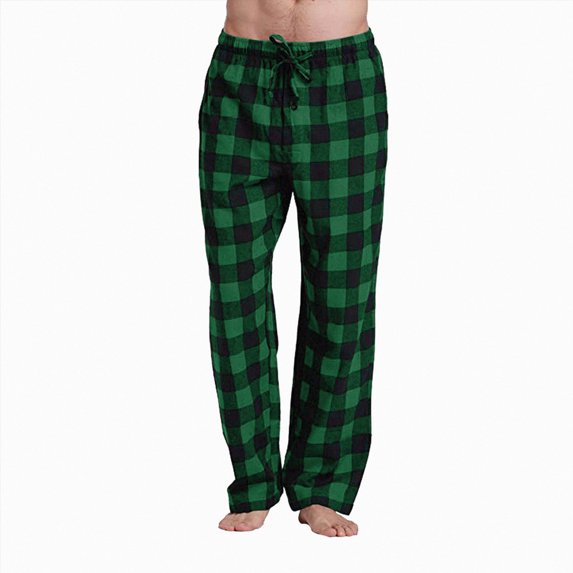 NIEWTR Fashion Mens Casual Plaid Loose Sport Plaid Pajama Pants Trousers Elastic Waist Drawstring Sports Pants