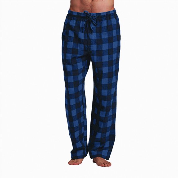 NIEWTR Fashion Mens Casual Plaid Loose Sport Plaid Pajama Pants Trousers Elastic Waist Drawstring Sports Pants