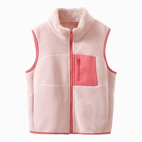 NIEWTR Fleece Lined Thickened Fall And Winter Vest For Baby And Young Kids A Warm Open Front Outerwear Vest Suitable For Boys And Girls