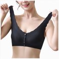 thumbnail image 1 of NIEWTR Front Closure Bras for Women No Underwire Comfortable Full Coverage Front Closure Bralettes Wireless Wirefree Everyday Bras Complexion(Black,3XL), 1 of 9