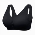 thumbnail image 1 of NIEWTR Front Closure Bras for Women Full Coverage No Underwire Seniors Soft Comfortable Support Push Up Bralettes(Black,2XL), 1 of 8