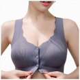 thumbnail image 1 of NIEWTR Front Closure Bras for Women, Full Coverage Wireless Bralettes, Soft Support Everyday Bras(Purple,XL), 1 of 4