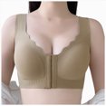 thumbnail image 1 of NIEWTR Front Closure Bras for Women No Underwire Comfortable Full Coverage Front Closure Bralettes Wireless Wirefree Everyday Bras(Khaki,3XL), 1 of 9