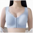 thumbnail image 1 of NIEWTR Front Closure Bras for Women No Underwire Comfortable Full Coverage Front Closure Bralettes Wireless Wirefree Everyday Bras(Light Blue,M), 1 of 9