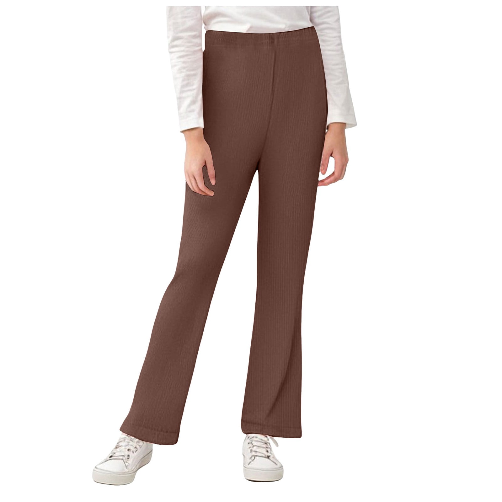 SweatyRocks Girls Casual High Waist Cargo Pants - Elastic Waist, Wide Leg, Zip Fly With Flap Pockets - View #7