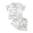 thumbnail image 1 of NIEWTR Girls 2 Piece Pajamas Set Button Down Pjs Ruffle Sleepwear Soft Comfortable Loungewear size 7-8(White,3-4 Years), 1 of 6
