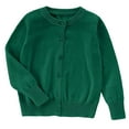 thumbnail image 1 of NIEWTR Girls Boys Cardigan Cotton Kids Cardigan Sweater Long Sleeve Toddler Girl Soft Knit Cardigan Cardigan Sweaters Coats Sweatshirt Sweater （13-14 Years，Dark Green）, 1 of 5