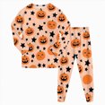 thumbnail image 1 of NIEWTR Girls Boys Halloween Pajamas 2 Piece Graphic Long Sleeve Long Pants Pajama Set Kids Cute Pj Soft Holiday Sleepwear, 1 of 9