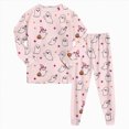 thumbnail image 1 of NIEWTR Girls Boys Halloween Pajamas 2 Piece Graphic Long Sleeve Long Pants Pajama Set Kids Cute Pj Soft Holiday Sleepwear, 1 of 7