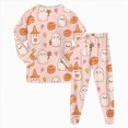 thumbnail image 1 of NIEWTR Girls Boys Halloween Pajamas 2 Piece Graphic Long Sleeve Long Pants Pajama Set Kids Cute Pj Soft Holiday Sleepwear, 1 of 8