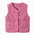 thumbnail image 1 of NIEWTR Girls Boys and Toddlers Polar Fleece Vest Jacket Color Warm Sleeveless Coat with Pockets for Children(B-Pink,7-8 Years), 1 of 4