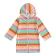 thumbnail image 1 of NIEWTR Girls Cover Ups For Swimwear Towel Poncho Kids Cloth Swim Cover Up Toddler Hooded Beach Swim Robe Swimwear Beach Bathing Suit for Summer Vacation 3-4 Years Multicolour, 1 of 7