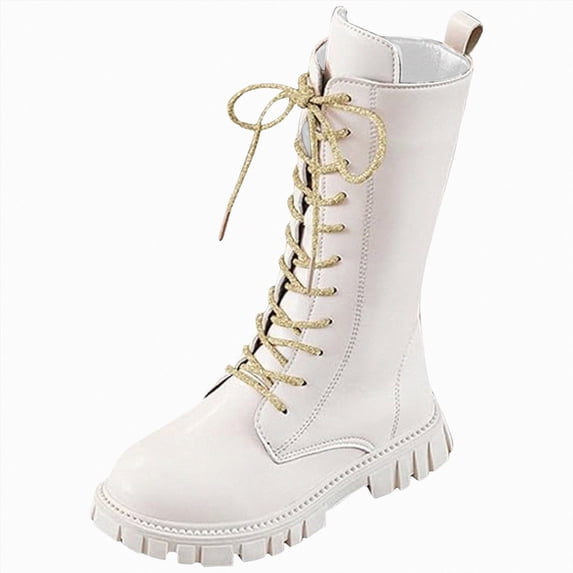 NIEWTR Girls Cowgirl Boots Unisex-Child Mid Calf Glitter Toddler Cowboy Boot Little Big Kids Western Riding Shoes(A-White,11.5)