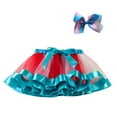 thumbnail image 1 of NIEWTR Girls Layered Stars Sequins Tutu Skirt Princess Ballet Dance Dress Sparkle Elastic Layered Tulle Tutu Skirt for 4-10 Years(Blue,7 Years), 1 of 5