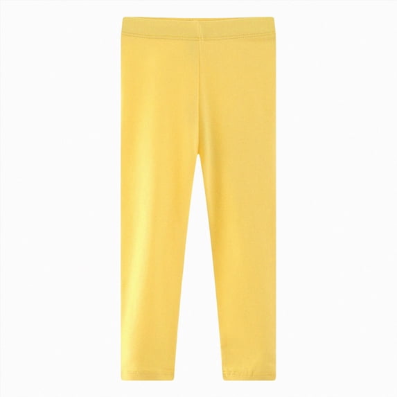 NIEWTR Girls Leggings Tight Bottom Pants Stretch Leggings For Girls Toddler Baby Leggings for Girls Soft from Bamboo Leggings Baby Pants(B-Yellow,3 Years)