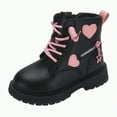 thumbnail image 1 of NIEWTR Girls’ Platform Canvas Shoes Lace-up Fashion Sneakers Low Top and High Top Casual Shoes for Girls Breathable Walking Shoes (Black,11.5), 1 of 5