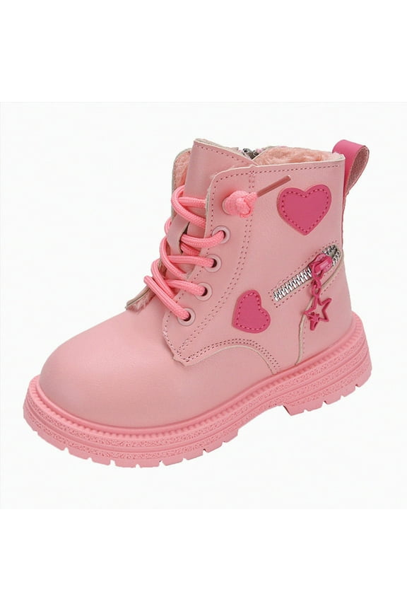 Girls’ Platform Canvas Shoes Lace-up Fashion Sneakers Low Top and High Top Casual Shoes for Girls Breathable Walking Shoes (Pink,11.5)