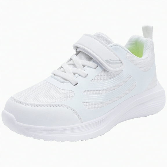 NIEWTR Girls Shoes Toddler Sneakers Rainbow Casual School Walking Footwear for Toddler/Little Kids Breathable Running Shoes (White,13)