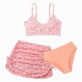 thumbnail image 1 of NIEWTR Girls Spring Summer Swimwear 3-Piece Swimsuit Set Swimsuit Skirt Outdoor Sun Protection Set(Orange,12-13 Years), 1 of 6