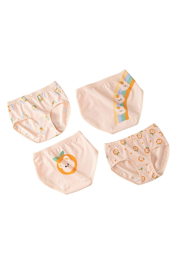 Girls Toddler Underwear Kids Panties Soft Cotton Briefs Comfortable Cartoon Pattern(Hot Pink,2-3 Years)