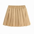 thumbnail image 1 of NIEWTR Girls Uniform Pleated Skirt Elastic Waist Plaid A-line Skirts Tennis Sport Casual Dress Outerwear for Girl 3-14 Years(A01-Khaki,16-17 Years), 1 of 9