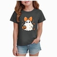 thumbnail image 1 of NIEWTR Halloween Shirt Girls Pumpkin T-Shirt Kids Halloween Cotton Short Sleeve Cute Graphic Tee Top Halloween T Shirts Girls(13-14 Years), 1 of 7
