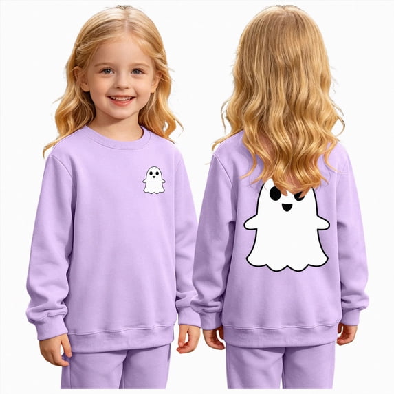 NIEWTR Halloween Shirt for Toddler Boy Girl Pumpkin Ghost Face Crewneck Short Sleeve Tshirt for Kid Halloween Clothes Top(4-5 Years)