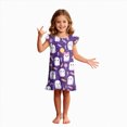 thumbnail image 1 of NIEWTR Halloween for Girls Flutter Sleeve Nightgown Summer Casual Cartoon Print Dress, 1 of 7