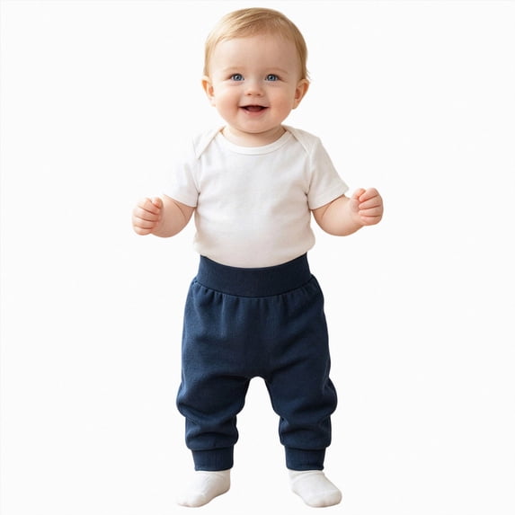 NIEWTR High Waisted Baby Sweatpants For Spring and —suitable For Boys and Girls Designed For Outdoor Wear and Featuring A Roomy Seat Friendly Fit