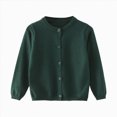 thumbnail image 1 of NIEWTR Infant Baby Cardigan Sweater Knitted Button Down Toddler Kids Sweatshirt for Spring Kids Fall Clothes Girls Cardigan Sweater(A-Dark Green,5-6 Years), 1 of 4