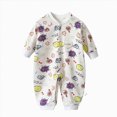 thumbnail image 1 of NIEWTR Infant Girls Bodysuit Long Sleeve Snap Button Crewneck One-Piece Playwear Toddler Rompers Fall Winter Clothes 3-24Monthes Children Gift Set(A-Light Yellow,0-3 Months), 1 of 4