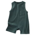 thumbnail image 1 of NIEWTR Infant Summer Romper One Piece Bodysuit 9-12 Months Baby Rompers Summer Newborn Stretch Solid Color Breathable Outfits For Little Babies, 1 of 5