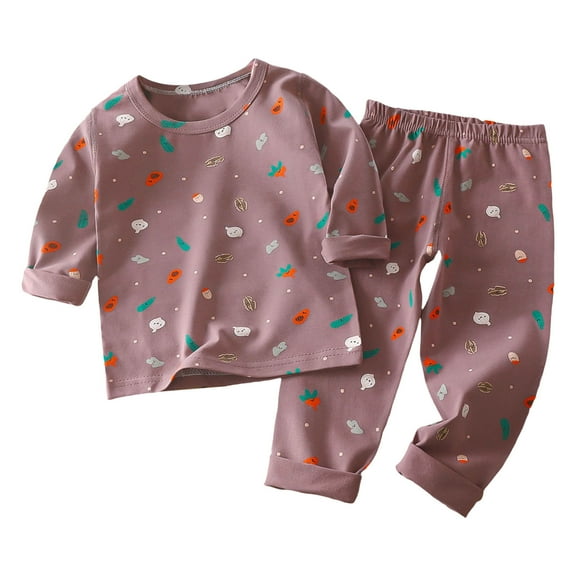 NIEWTR Toddler Baby Boy Fall Winter Outfits Pullover Sweatshirt Long Sleeve Tops Pants Sweatsuit Clothes Set Fall Winter Set for 0 6 12 18 24 M 1t 2t 3t 4t 5t 6t,Purple,6-7 Years