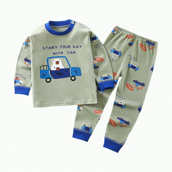 NIEWTR Toddler Boy Girl Contrast Color Pullover Sweatshirt Long Sleeve Tops Pants Sweatsuit Clothes Set Loungewears Pajamas Set 12-18 Months Toddler Pullover, 2-3 Years